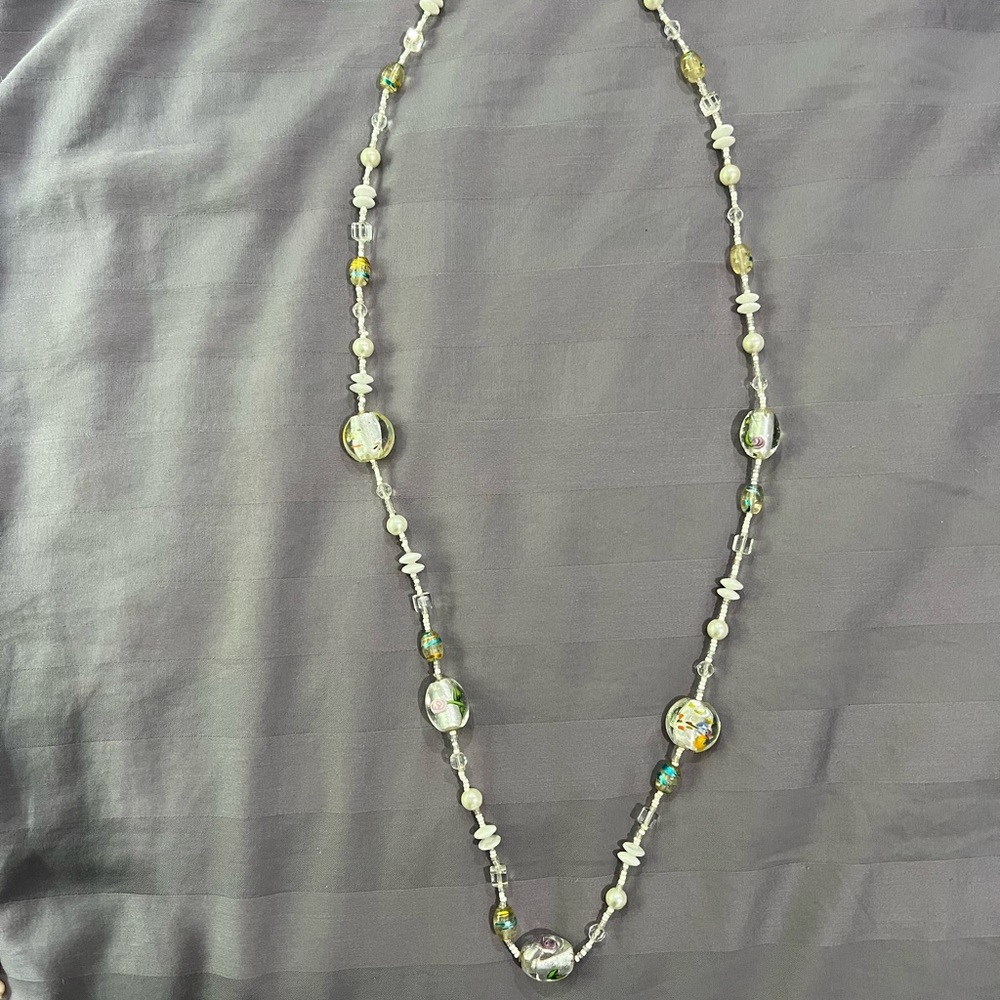 ESMOR Glass Multi-Color Beaded Necklace